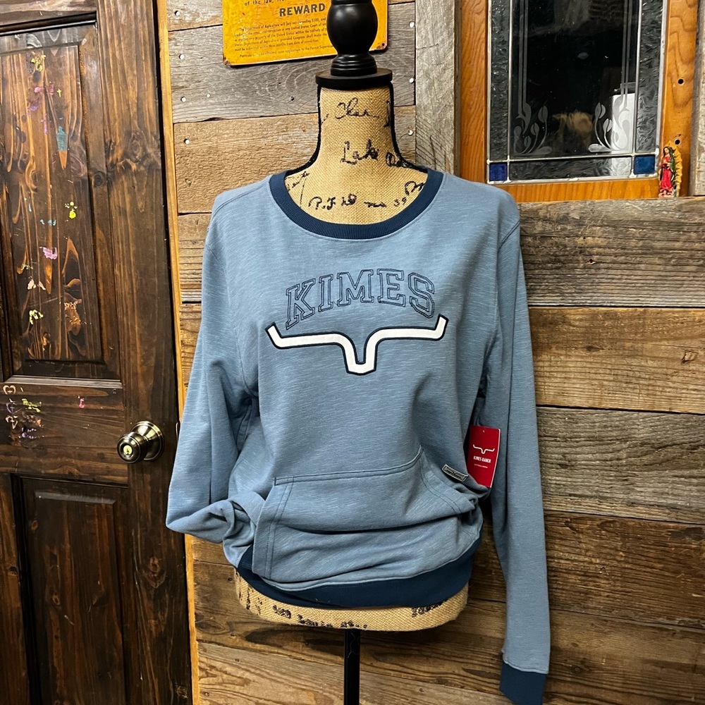New kimes blue pullover